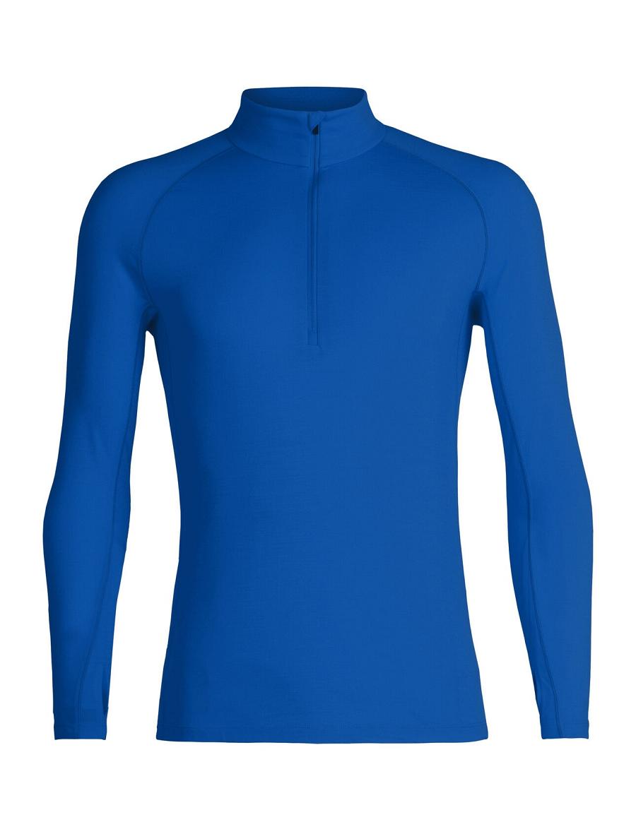 Icebreaker BodyfitZone™ Merino 200 Zone Thermal Long Sleeve Half Zip Top Férfi Base Layers Kék | HU 1336YXFU